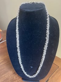 Image 1 of Tiny dangling silver balls necklace