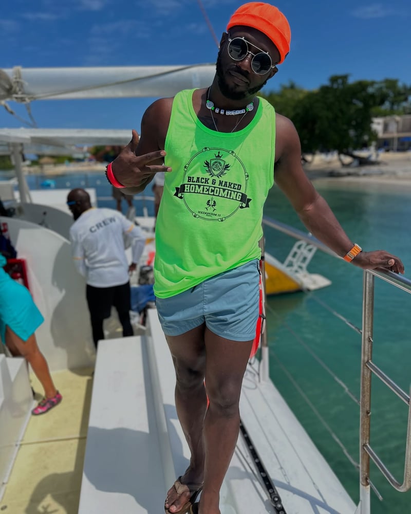 Image of Black & Naked Homecoming Unisex Tank - Neon Green