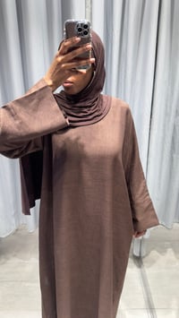 Linen Abaya (Brown)