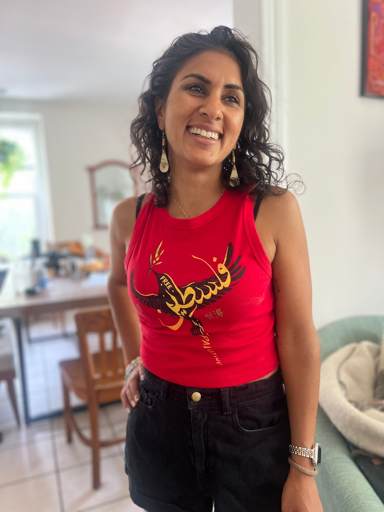 Image of Free Falasteen red crop top