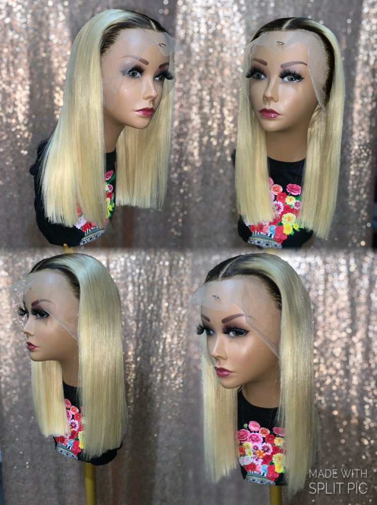 Image of 14 Inch HD 613 Straight Lace Frontal Wig