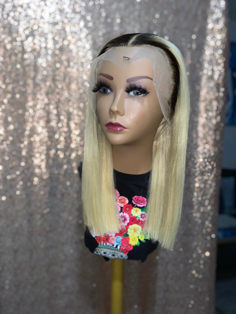 Image of 14 Inch HD 613 Straight Lace Frontal Wig
