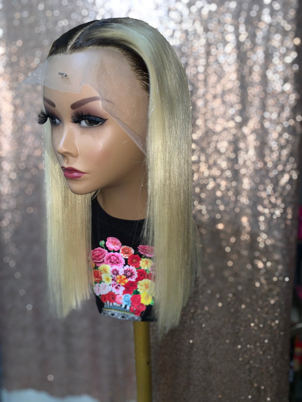 Image of 14 Inch HD 613 Straight Lace Frontal Wig