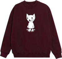 maroon cat crewneck