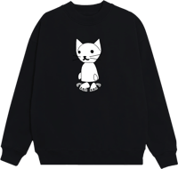 black cat crewneck