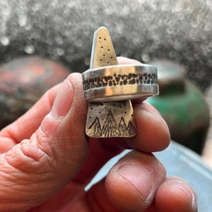 Image of Triangle Turquoise Ring size 7 1/4