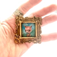 Image 2 of Piggy in Plaid (Miniature Painting)