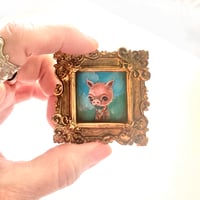 Image 3 of Piggy in Plaid (Miniature Painting)