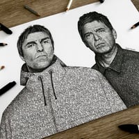 Limited Edition Liam & Noel Gallagher song title prints 