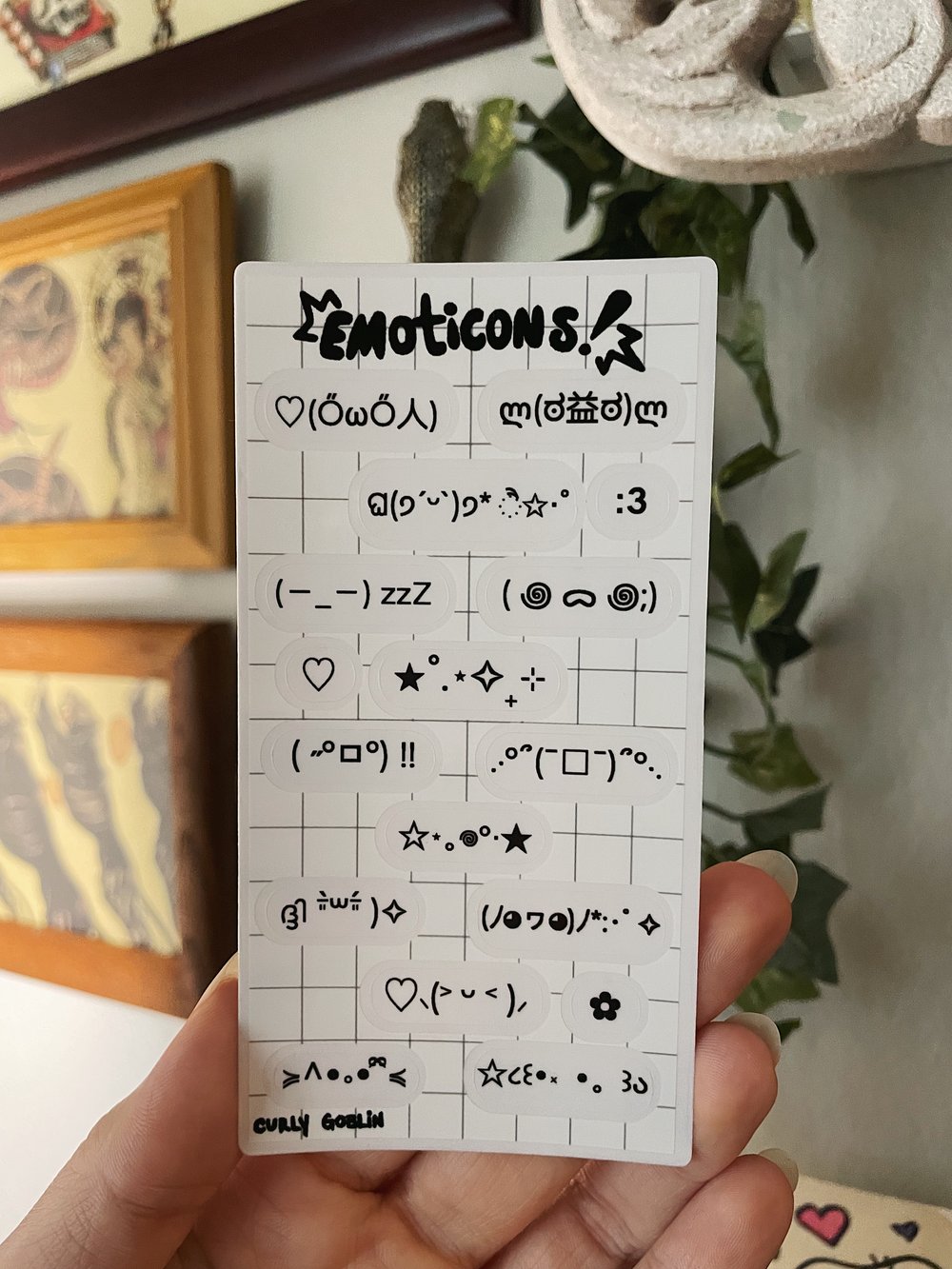 Emoticon transparent sticker sheet