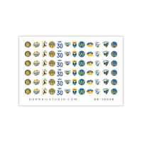 Image 3 of GOLDEN STATE WARRIORS BASKETBALL FAN TEAM NAIL DECALS