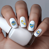 Image 1 of GOLDEN STATE WARRIORS BASKETBALL FAN TEAM NAIL DECALS