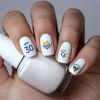 Image 2 of GOLDEN STATE WARRIORS BASKETBALL FAN TEAM NAIL DECALS