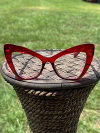Image 1 of Candy Apple Red Clear Frames