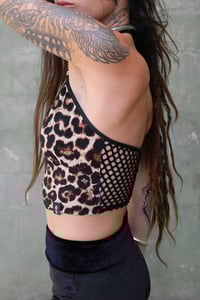 Image 4 of MISS QUINN CROPTOP - STRIPPED BLACK AND LEOPARD VERSION