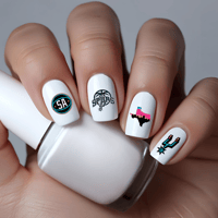 Image 1 of SAN ANTONIO SPURS BASKETBALL FAN TEAM NAIL DECALS 