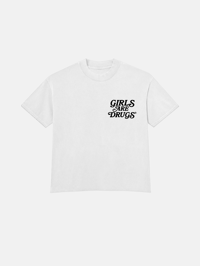 Image 1 of GIRLS ARE DRUGS® TEE - WHITE / BLACK