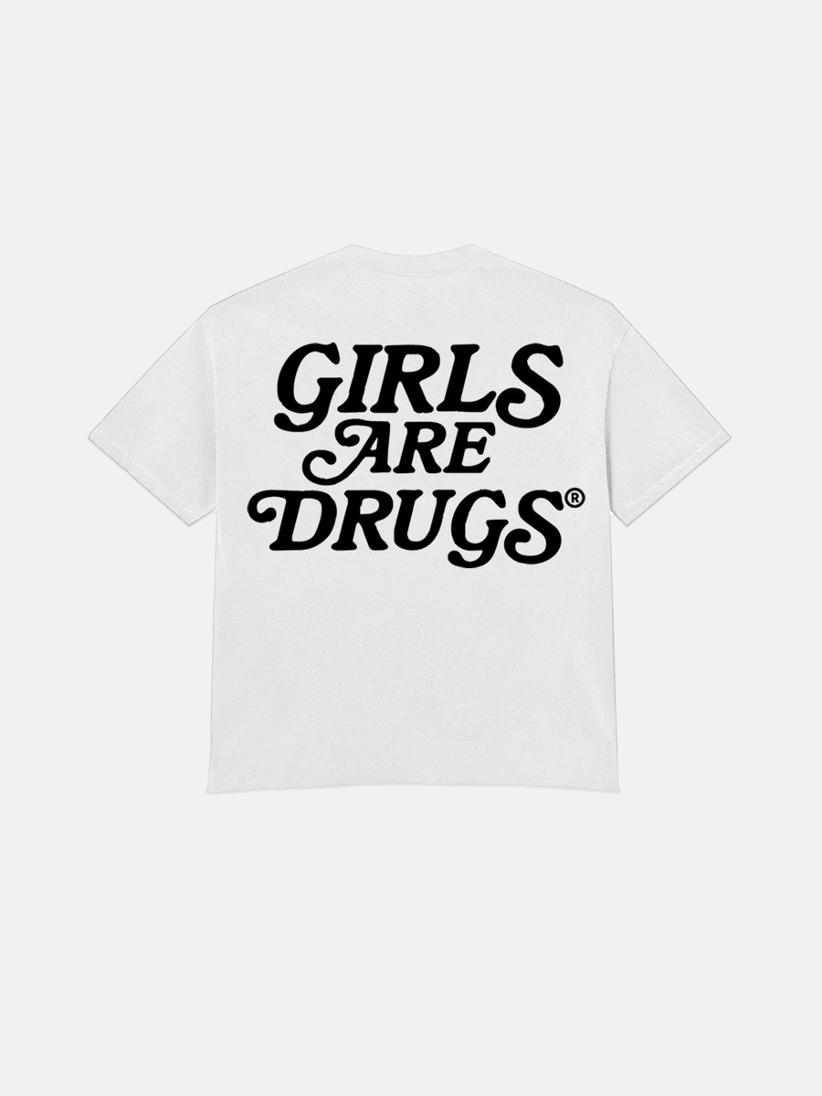 Image of GIRLS ARE DRUGS® TEE - WHITE / BLACK