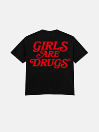 Image 2 of GIRLS ARE DRUGS® TEE - BLACK / RED