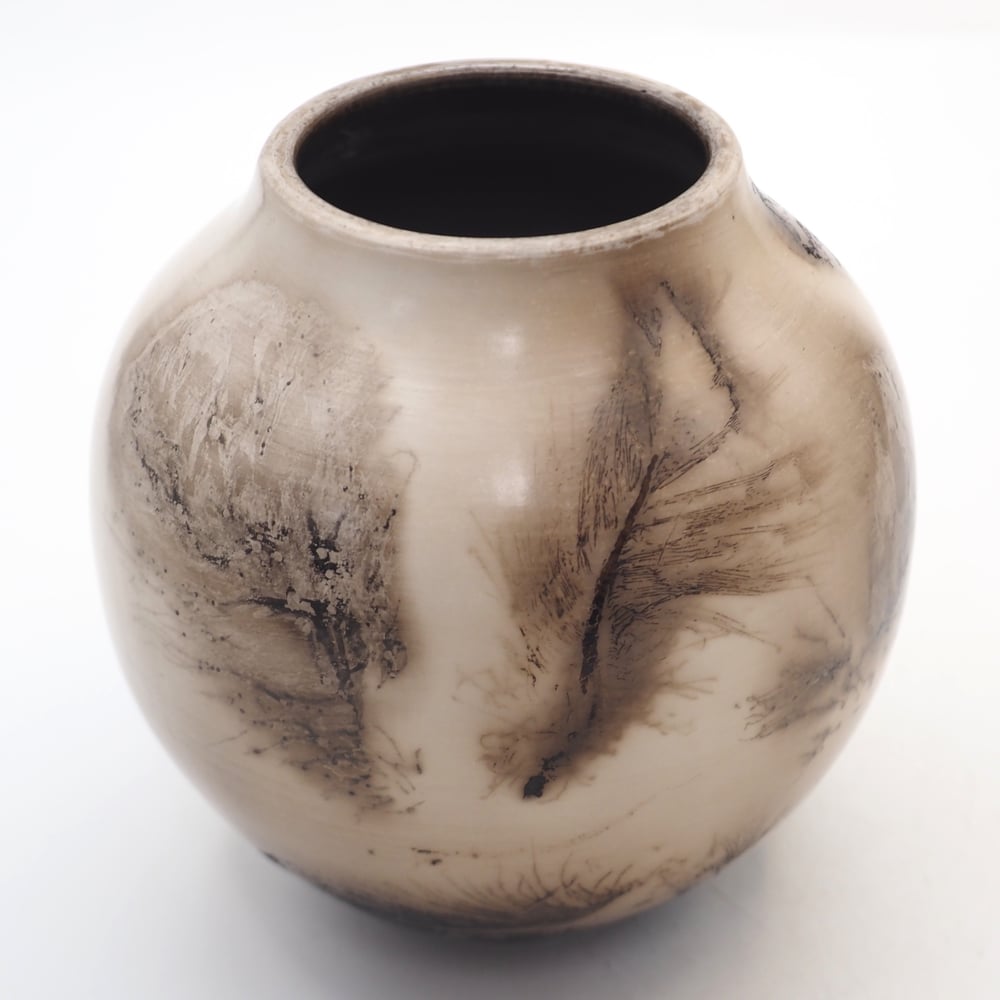 Image of Ghost Feather Raku Pot 007
