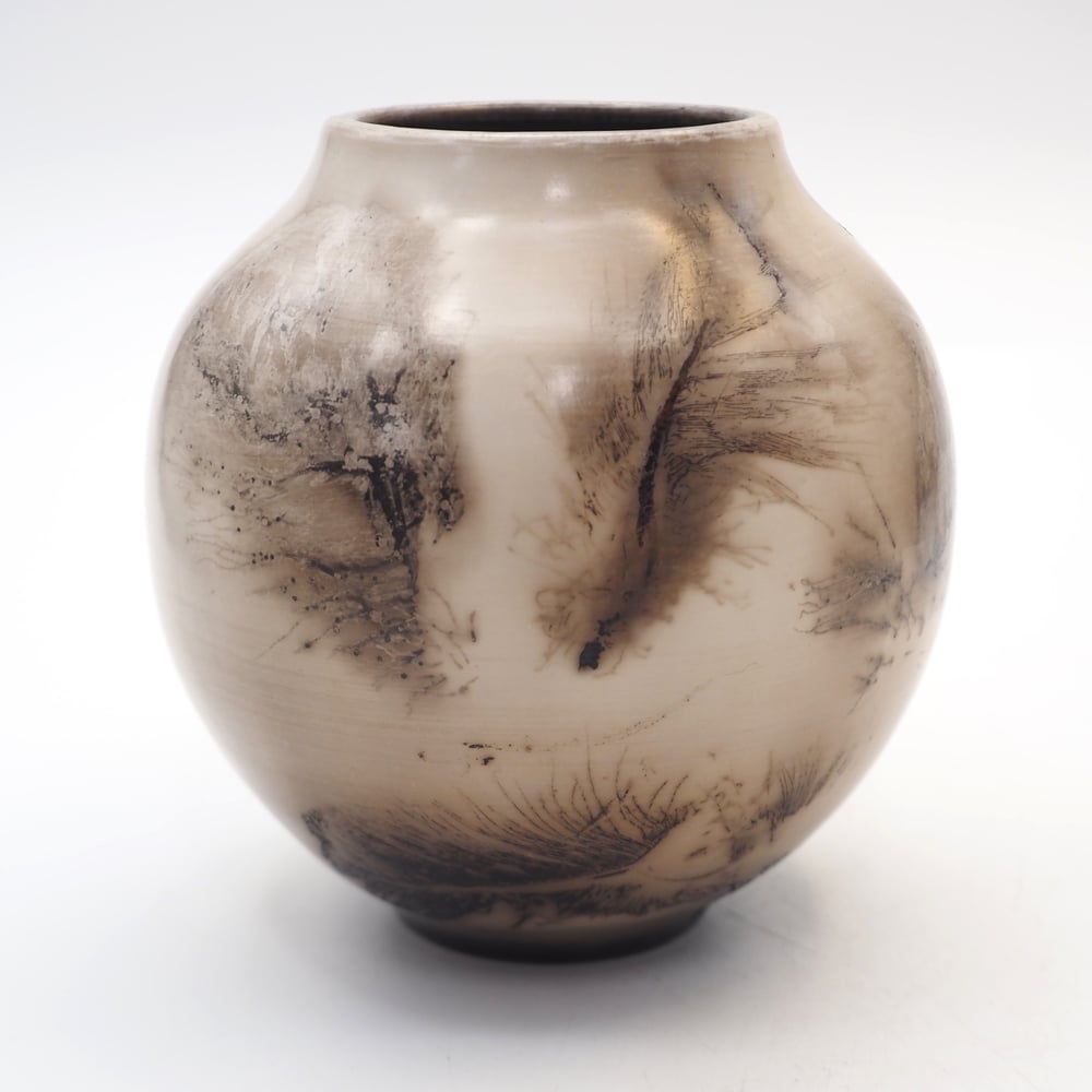 Image of Ghost Feather Raku Pot 007
