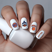 Image 1 of NY KNICKS BASKETBALL NAIL DECALS 