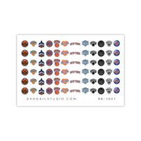 Image 2 of NY KNICKS BASKETBALL NAIL DECALS 
