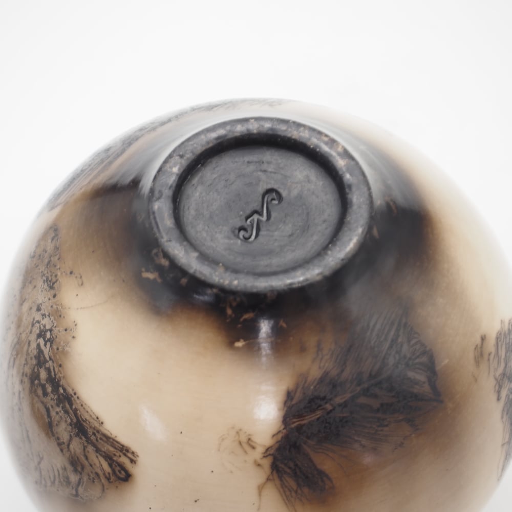 Image of Ghost Feather Raku Pot 012