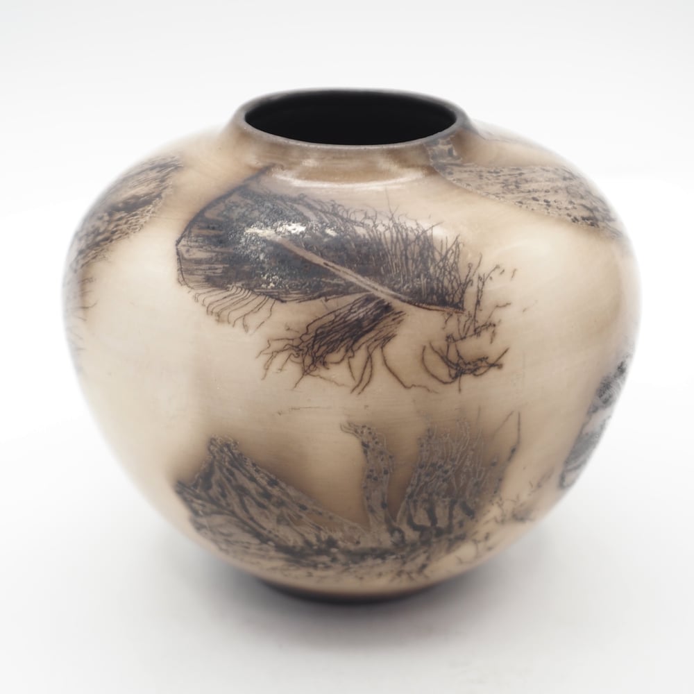 Image of Ghost Feather Raku 013