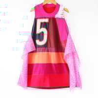 Image 1 of neon heart tulle 5/6 five 5 5th fifth bday party birthday courtneycourtney upcycled tank dress 
