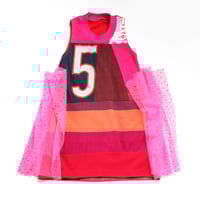 Image 4 of neon heart tulle 5/6 five 5 5th fifth bday party birthday courtneycourtney upcycled tank dress 