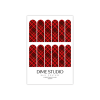 Image 4 of RED CHRISTMAS PLAID  NAIL DECALS 