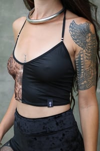 Image 3 of MISS QUINN CROPTOP - BLACK AND BROWNISH VERSION