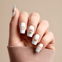 Image 1 of HOLIDAY MICKEY & MINNIE GINGERBREAD NAIL DECALS 