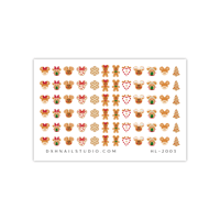 Image 2 of HOLIDAY MICKEY & MINNIE GINGERBREAD NAIL DECALS 