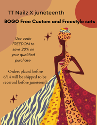 Image 1 of Custom and freestyle order Nailz (Juneteenth promo)