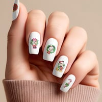 Image 1 of MICKEY & MINNIE HOLIDAY NAIL DECALS HL-2001