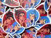 Image 1 of NEZHA - Nezha &amp; Ao Bing Matte Vinyl Heart Sticker