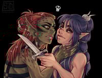 Image 1 of BALDURS GATE 3 - Toxic Yuri Postcard Print 
