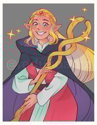 Image 1 of ZELDA - Princess Zelda Postcard Print (4.25in x 5.5in)
