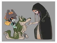 Image 1 of ZELDA - Wolfwalkers Twilight Princess Postcard Print 