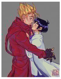 Image 1 of TRIGUN - VashMeryl Postcard Print 