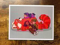 Image 2 of TURNING RED - Hanging Out Postcard Print 