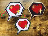 Image 2 of PATCH - Heart Bubble Iron on Fabric Patch