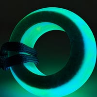 Image 5 of Ring worry stone- blue/green swirls 