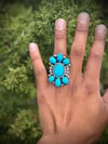 Full BlueRidge Turquoise cluster Ring