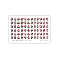 Image 2 of MERRY CREEPMAS SLASHER HORROR  NAIL DECALS 