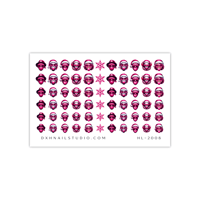 Image 2 of PINK SLASHER CHRISTMAS NAIL DECALS 