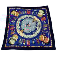 Hermès Cashmere Shawl "Prières Au Vent" by Dimitri Rybaltchenko 140cm