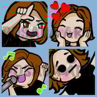Brown Hair Girl Four-Pack Emotes